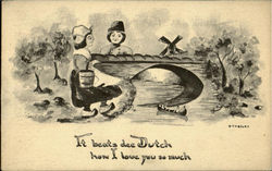 It Beats Dee Dutch How I Love You So Much Postcard