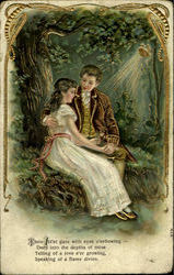 Couple in the Woods Postcard