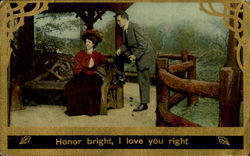 Honor Bright I Love You Right Romance & Love Postcard Postcard