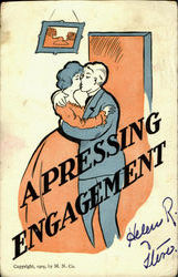 Apressing Engagement Postcard