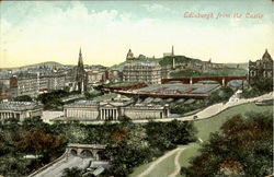 Edinburgh From The Castle Scotland Postcard Postcard