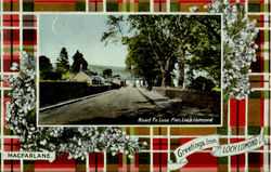 Road To Luss Pier, Loch Lomond Postcard