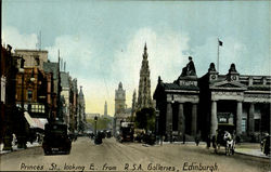 Princes St. Looking E. From R. S. A. Galleries Edinburgh, Scotland Postcard Postcard