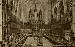 Lincoln Cathedral Choir West Postcard