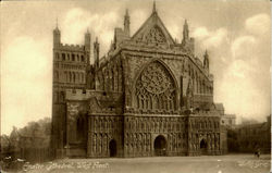 Exeter Cathedral West Front Postcard