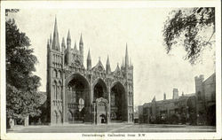 Peterborough Cathedral From N. W Postcard