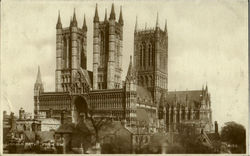 Lincoln Cathedral From S. W England Postcard Postcard