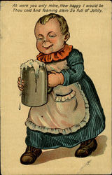 Stein of Beer Drinking Postcard Postcard