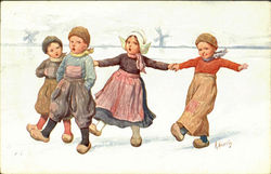 Dutch Children Postcard