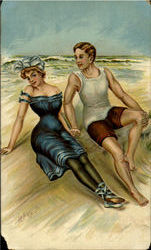 Couple at Beach Postcard