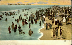 Bathing At Rockaway Beach Postcard