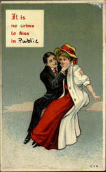 It Is No Crime To Kiss In Public Postcard