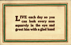 Live Each Day Postcard