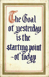 The Goal Of Yesterday Postcard