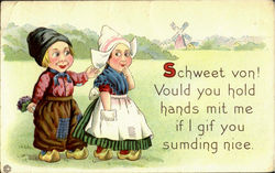 Dutch Children Postcard