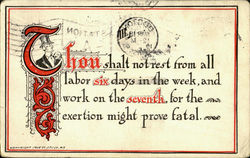 Thou shalt not rest Postcard