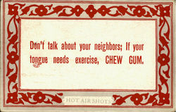 Chew Gum Phrases & Sayings Postcard Postcard