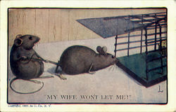 My Wife Won't Let Me! Postcard