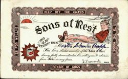 Sons Of Rest Postcard