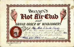 Buzzer's Hot Air Club Postcard