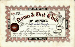 Down And Club Of America Postcard