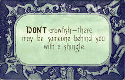 Don't Crawfish Phrases & Sayings Postcard Postcard