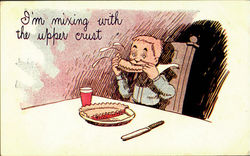 I'm Mixing The  Upper Crust Comic, Funny Postcard Postcard