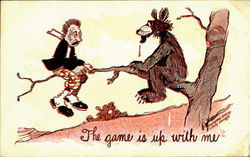 The Game Is Up With Me Comic, Funny Postcard Postcard