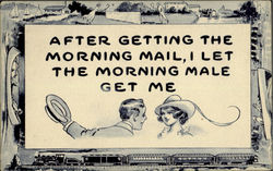 Getting the Morning Mail Postcard