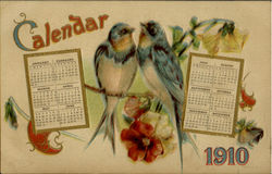 Calendar 1910 Postcard