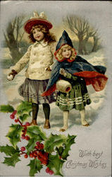 With Best Christmas Wishes Postcard