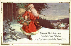 Sincere Greetings And Cordial Good Wishes For Christmas And The New Year Postcard