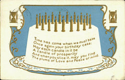 Birthday Cake Postcard