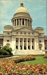 Arkansas State Capitol And Garden Little Rock, AR Postcard Postcard