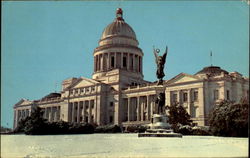 Snow Scene Of The Arkansas State Capitol Little Rock, AR Postcard Postcard