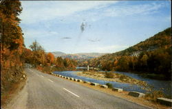 Looking Up West River, Route 30 Postcard