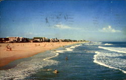 View Of Ocean City's Unsurpassed Clean White Beach Postcard