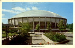 Charlotte Coliseum North Carolina Postcard Postcard