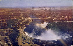 Aerial View Of Niagara Falls Postcard