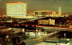 City Center At Night Postcard