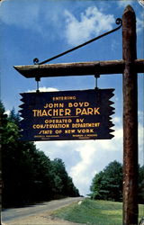 Entrance To John Boyd Thacher State Park Postcard