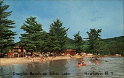 Douglas Beach On Silver Lake Hawkeye, NY Postcard Postcard