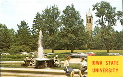 Fountain And Campanile, Iowa State University Ames, IA Postcard Postcard