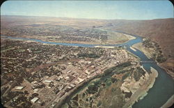 Aerial Of Main Business Section Lewiston, ID Postcard Postcard