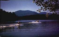 Waterskiing on Lake Louis Cleveland, GA Postcard Postcard