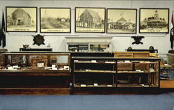 Scene Inside Blue & Gray Museum Postcard