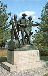 Lumberman's Monument Oscoda, MI Postcard Postcard