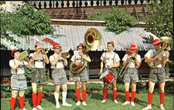 Om-Pah-Pah Band Entertaining Visitors Frankenmuth, MI Postcard Postcard