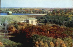 Hardy Dam On The Muskegon River Morley, MI Postcard Postcard