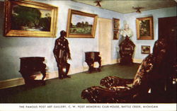 The Famous Post Art Gallery, C. W. Post Memorial Club House Postcard